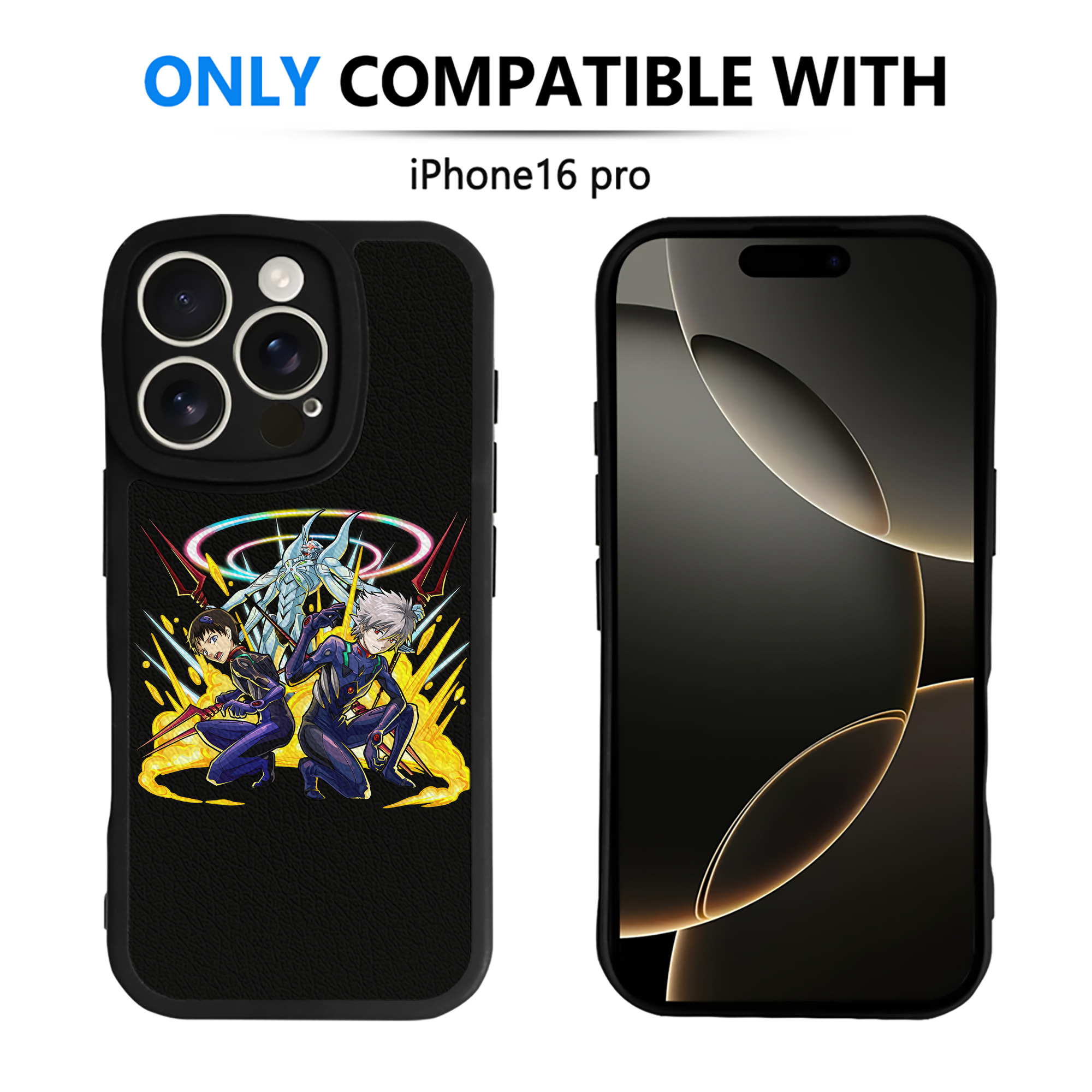 （画像用） EVA 新世紀エヴァンゲリオン 【iPhone 16シリーズ対応】シリコンスマホケース（レザー調） 材質：シリコン